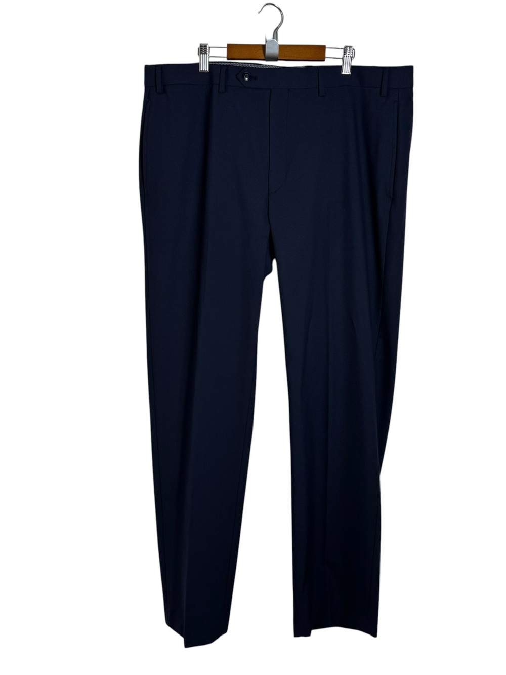 Michael Kors Men’s Dress Pants 38x32 Navy Flat Front Straight Leg Trousers - Picture 8 of 8